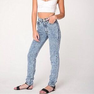 High waist Stretch stone wash jeans! 80s style